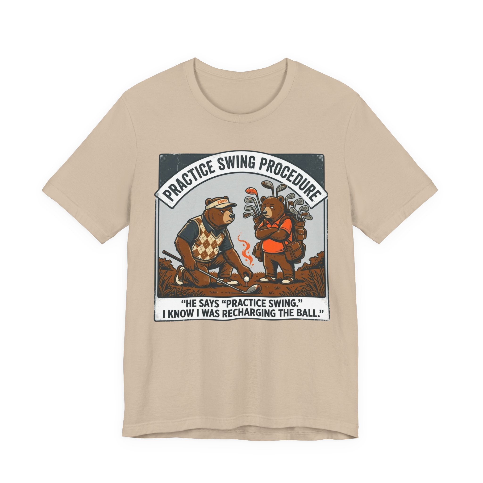 Practice Swing Procedure Funny Golf T-Shirt | Golf Mulligan Humor | Golfer Gift Tee