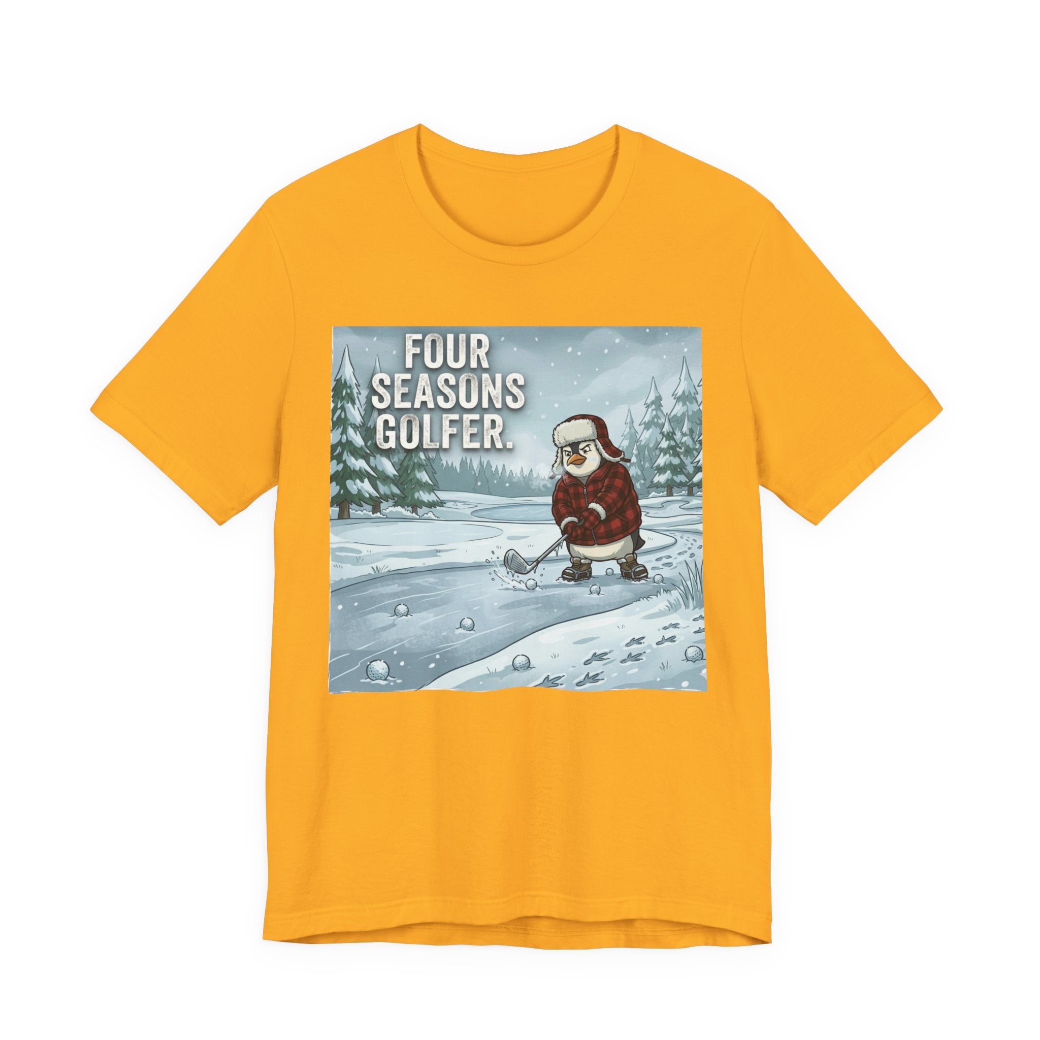 Four Seasons Golfer Funny Golf T-Shirt | Winter Golf Humor | Golf Gift Tee