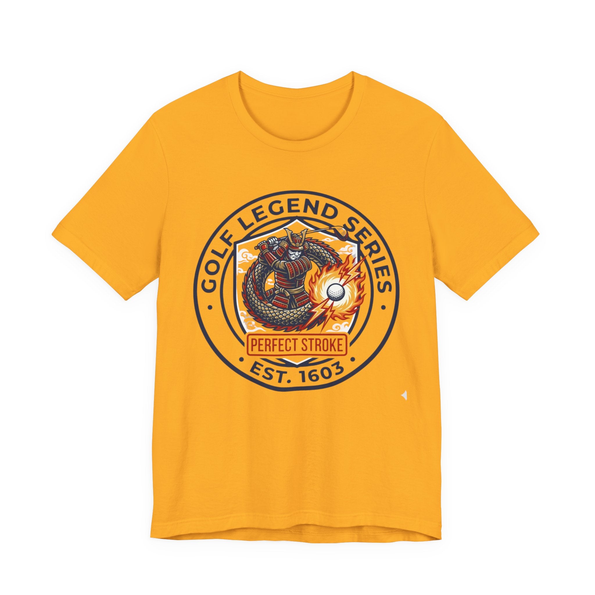 Golf Legend Series Crest T-Shirt | Perfect Stroke Samurai Dragon | Est. 1603 | Wild Green Golf