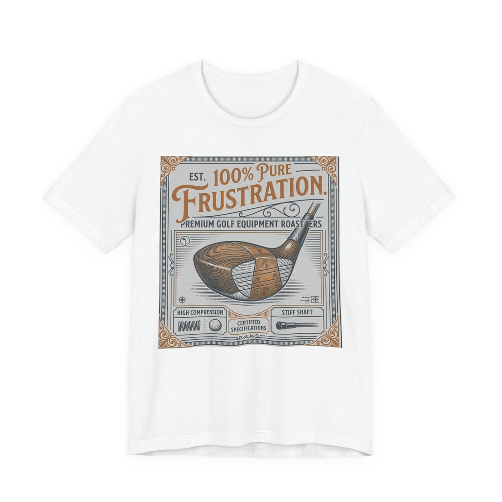 100% Pure Frustration Golf T-Shirt | Vintage Driver Label Tee | Wild Green Golf