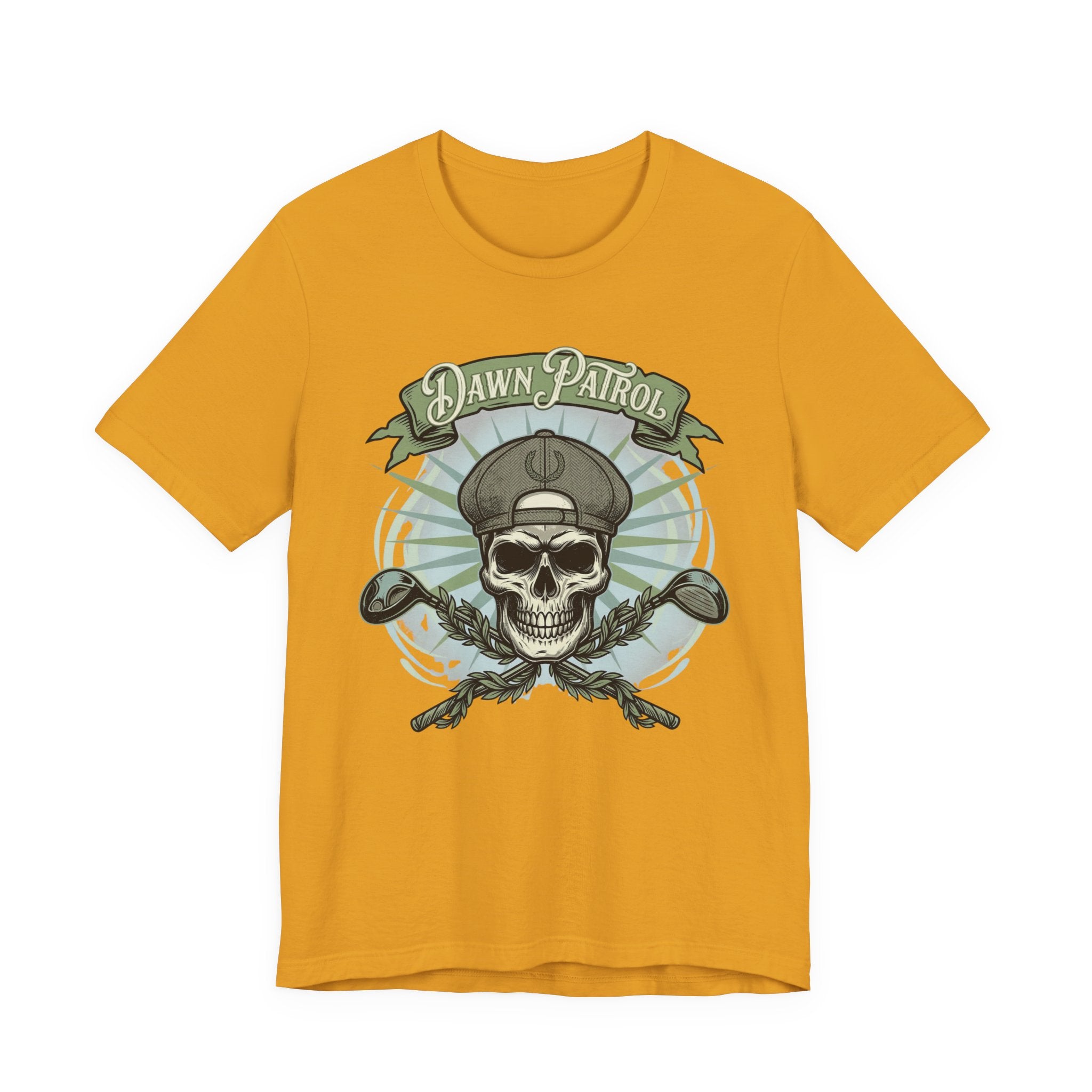 Dawn Patrol Golf T-Shirt | Skull Golfer Vintage Tee | Wild Green Golf