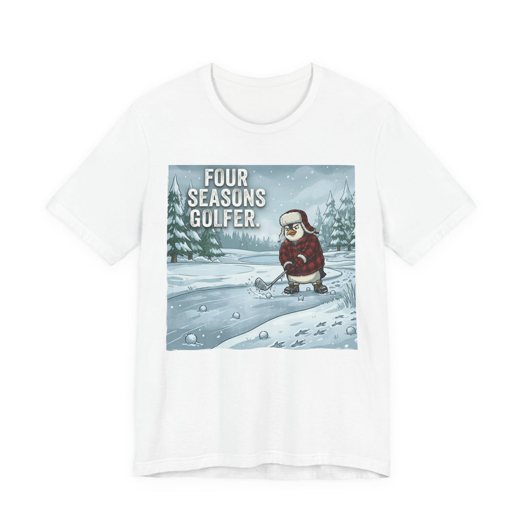 Four Seasons Golfer Funny Golf T-Shirt | Winter Golf Humor | Golf Gift Tee